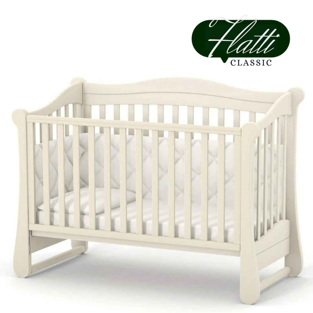 Dětská postýlka Flatti Gekko Kids 120x60. Barva slonovinové kosti